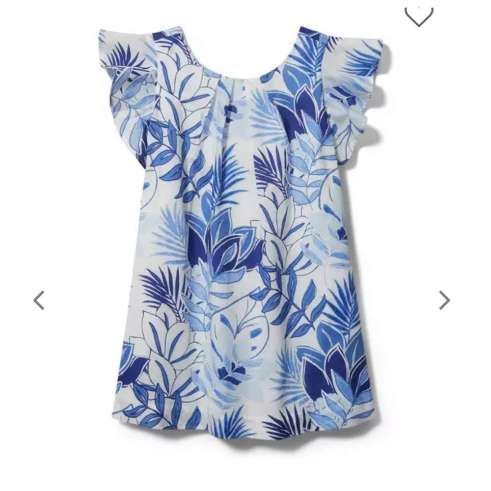 NWOT Janie and Jack Tropical Floral Ruffle Dress, Size 5